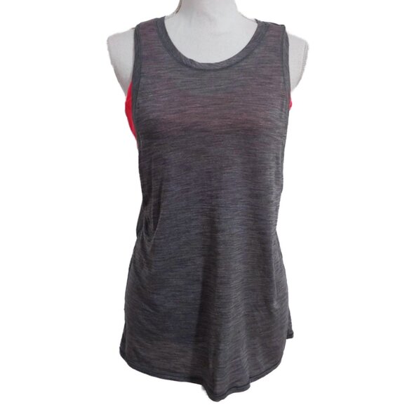 Lululemon Work the Circuit Tank in Heather Slate Grey Electric Coral - Picture 5 of 12